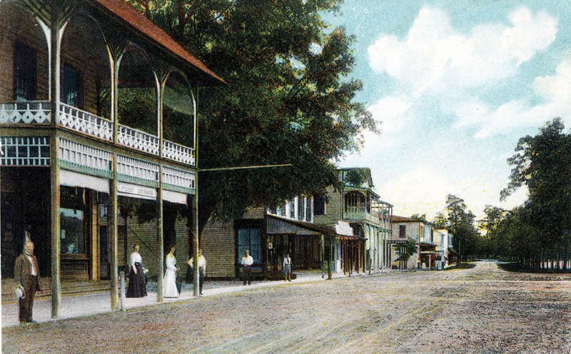 Park Avenue in the 1890s was a tidy thoroughfare that encompassed a general store, an ice house, a sawmill, a bakery, a watchmaker, a meat and fish market, and a livery stable. 